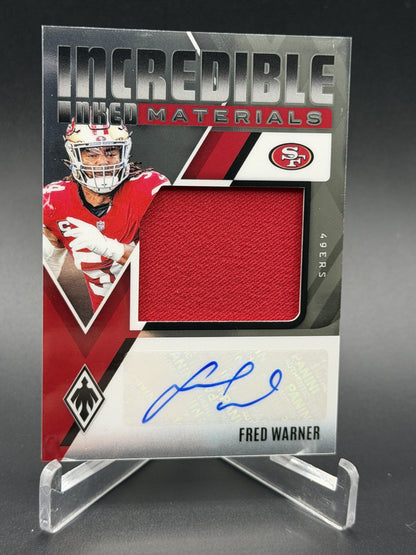 2024 Panini Phoenix #IIM-FWR Fred Warner Incredible Inked Materials #/49