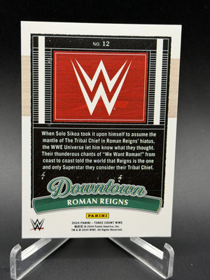 2024 Panini Three Count WWE #12 Roman Reigns Downtown
