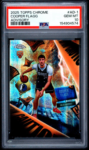 2025-26 Topps Chrome #AD-1 Cooper Flagg Rookie RC Advisory PSA 10