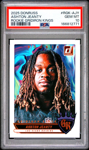 2025 Donruss #RGK-AJY Ashton Jeanty Rookie Gridiron Kings PSA 10