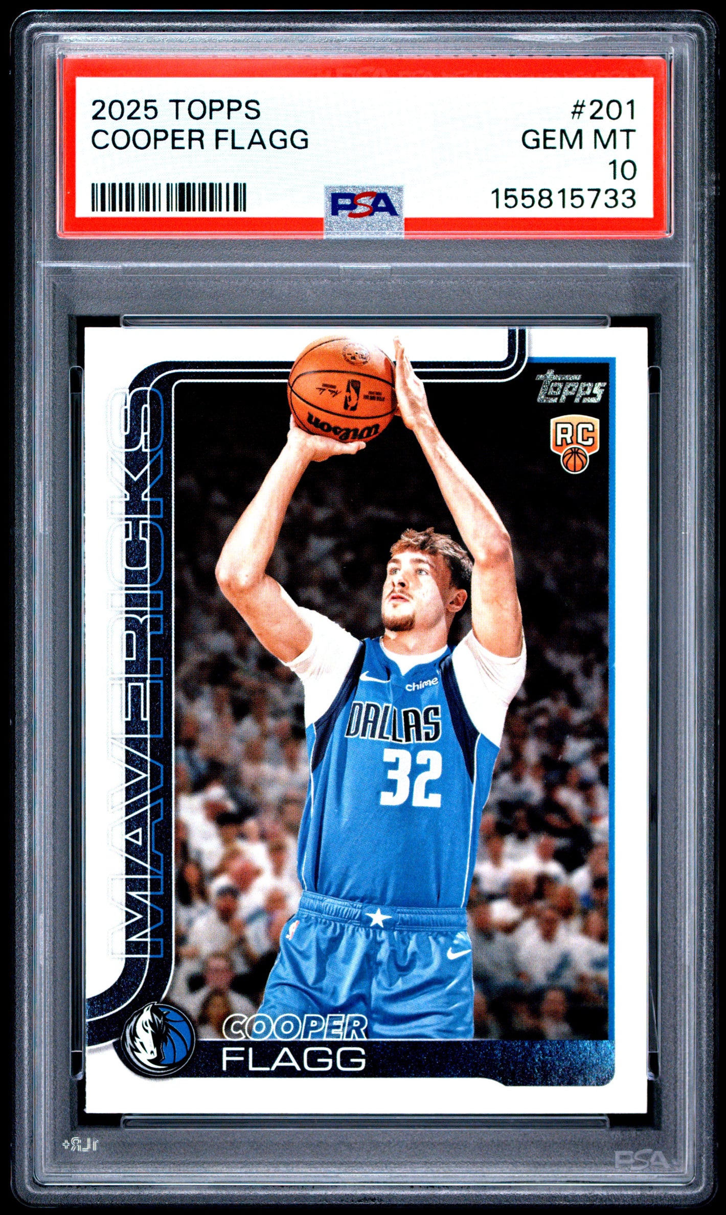 2025-26 Topps #201 Cooper Flagg Rookie RC PSA 10