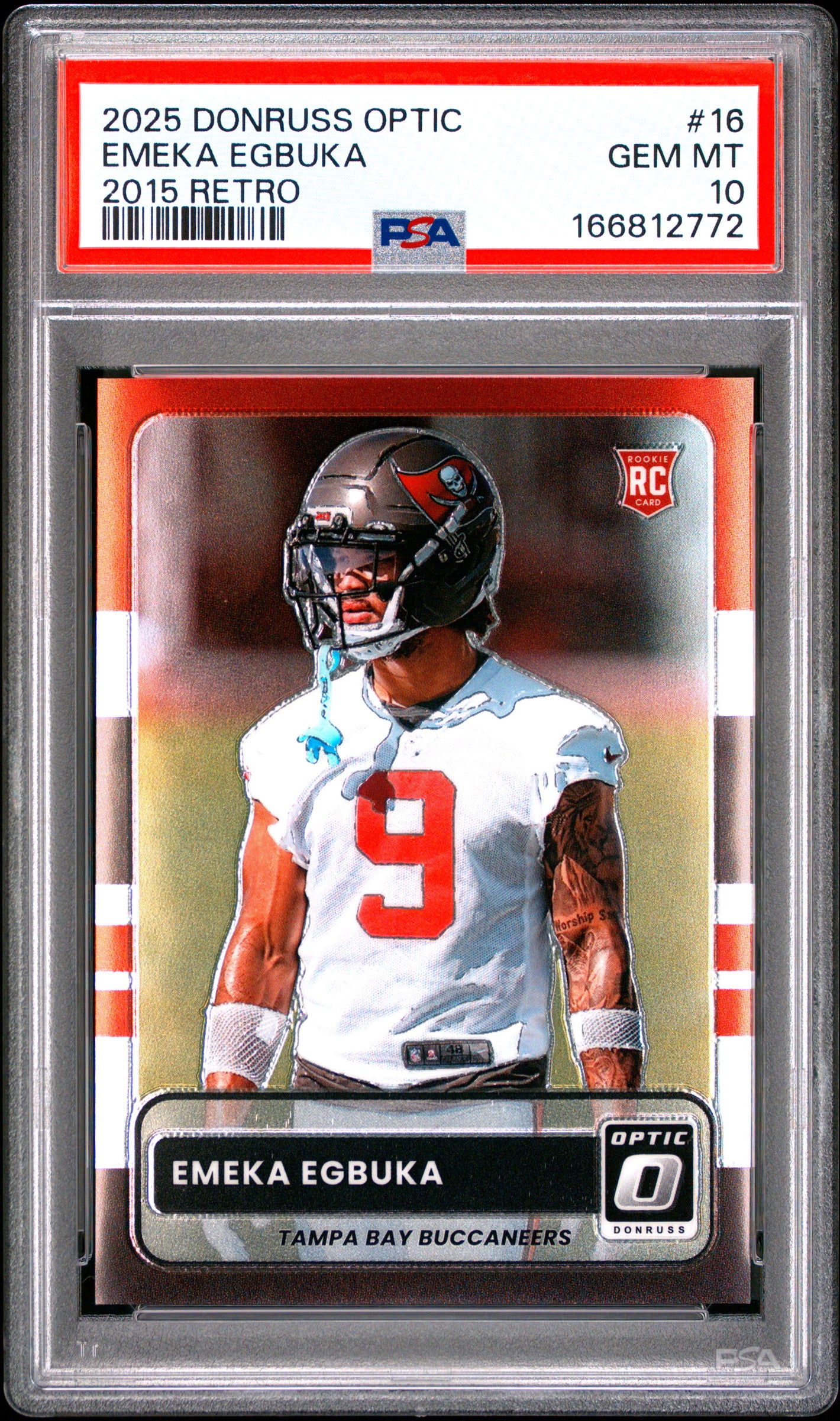 2025 Donruss Optic #16 Emeka Egbuka 2015 Rookie Retro PSA 10