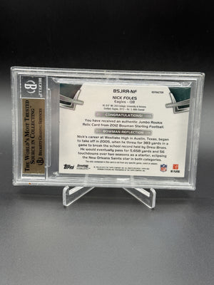 2012 Bowman Sterling Nick Foles Rookie Relics Gold Refractor/65 BGS 9.5