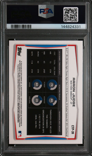 2014 Bowman Draft #CTP-39 Aaron Judge Chrome Top Prospects Refractors PSA 8