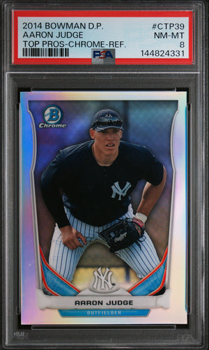 2014 Bowman Draft #CTP-39 Aaron Judge Chrome Top Prospects Refractors PSA 8