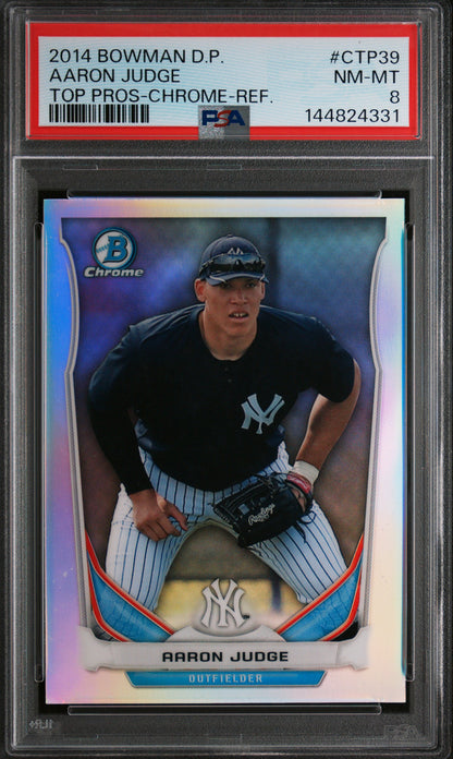 2014 Bowman Draft #CTP-39 Aaron Judge Chrome Top Prospects Refractors PSA 8