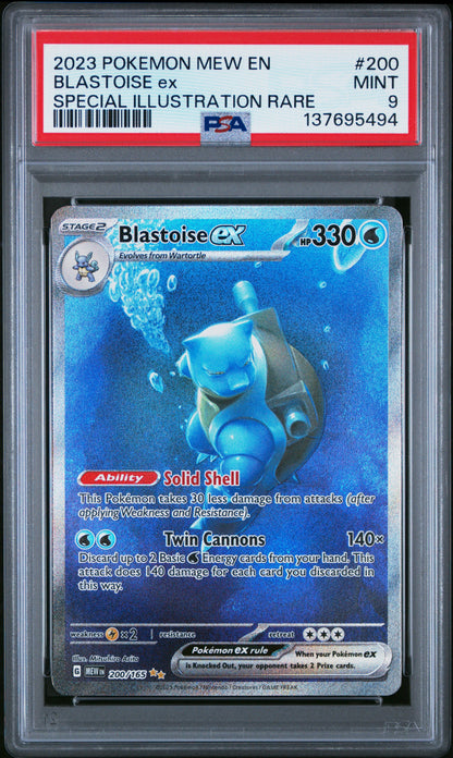2023 Pokemon Mew 151 #200 Blastoise Ex Special Illustration Rare PSA 9