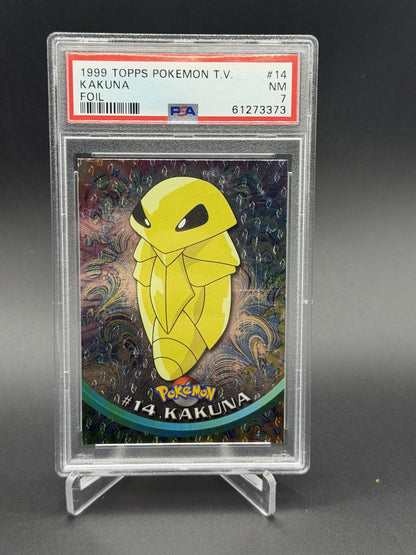 1999 Topps Pokemon Tv #14 Kakuna Foil PSA 7