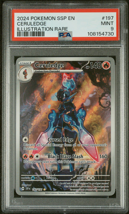 2024 Pokemon SV08: Surging Sparks #197 Ceruledge PSA 9