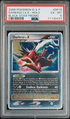 2008 Pokemon Diamond & Pearl #DP19 Darkrai Lv.X Holo Black Star Promo PSA 6