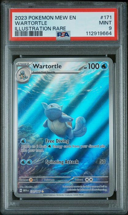 2023 Pokemon Mew 151 #171 Wartortle Illustration Rare PSA 9