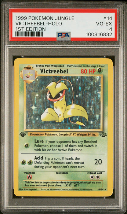 1999 Pokemon Jungle #14 Victreebel Holo 1st Edition PSA 4