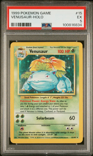 1999 Pokemon Game #15 Venusaur Holo PSA 5
