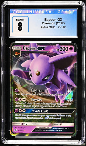 2017 Pokemon Sun & Moon #61 Espeon GX CGC 8