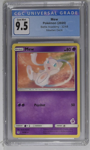 2020 Pokemon Battle Academy Hidden Fates #32 Mew Mewtwo Deck CGC 9.5