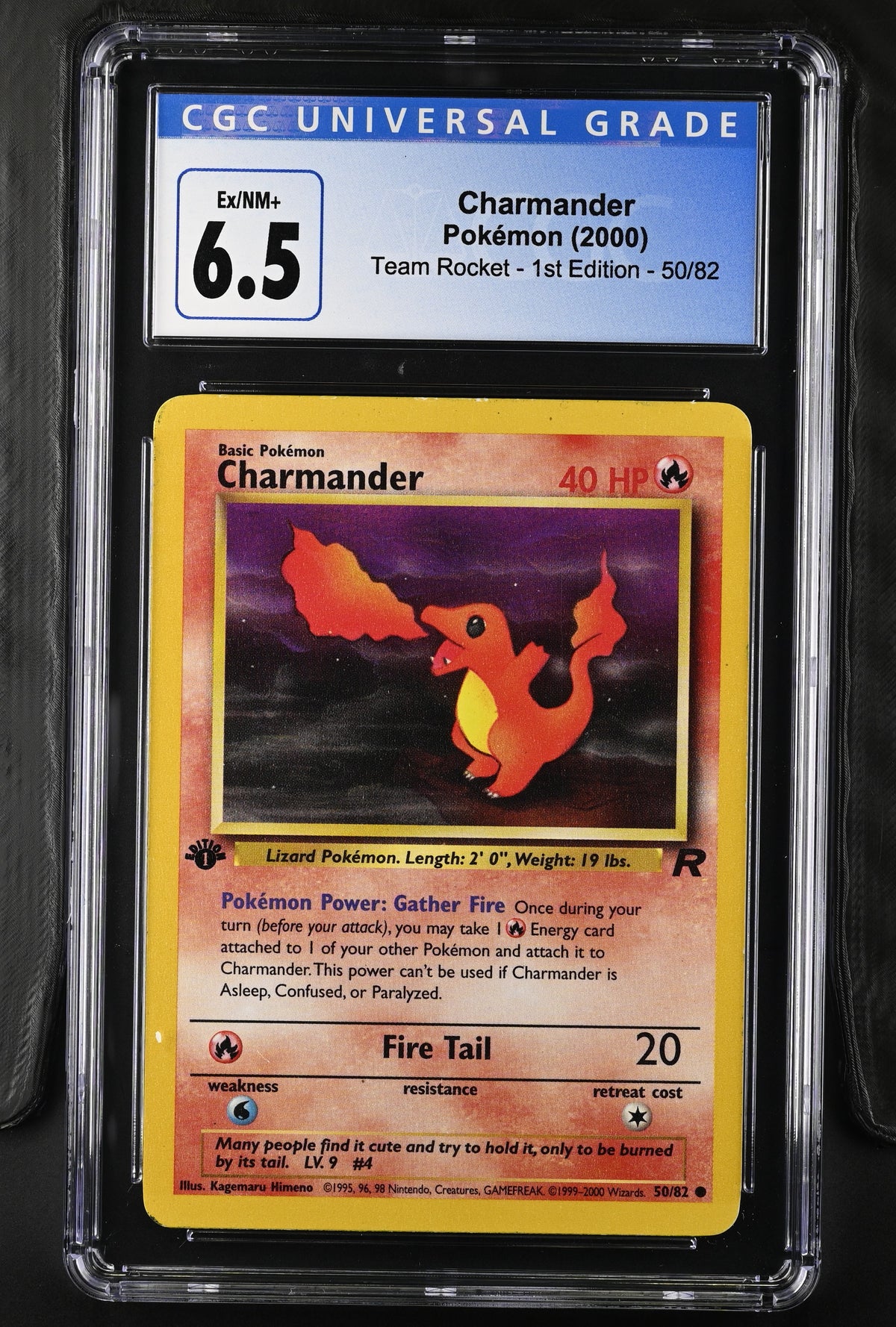 2000 Pokemon Team Rocket #50 Charmander 1st Edition CGC 6.5
