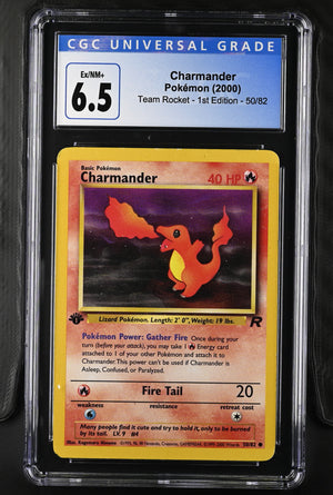 2000 Pokemon Team Rocket #50 Charmander 1st Edition CGC 6.5