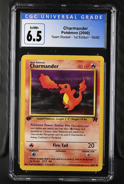 2000 Pokemon Team Rocket #50 Charmander 1st Edition CGC 6.5