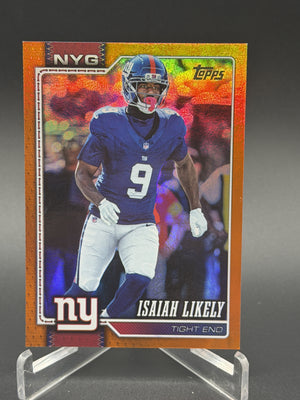 2026 Topps Flagship #206 Isaiah Likely Orange Holo Foil #/25