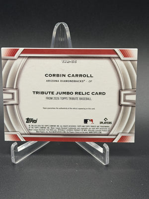 2026 Topps Tribute #TJR-CC Corbin Carroll Tribute Jumbo Relics Blue #/150