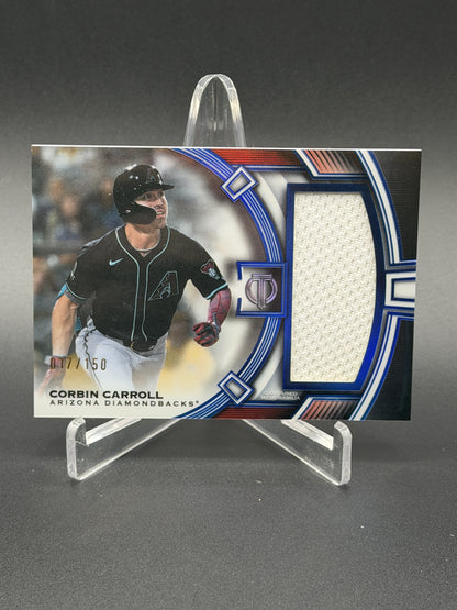 2026 Topps Tribute #TJR-CC Corbin Carroll Tribute Jumbo Relics Blue #/150