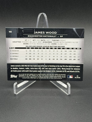 2026 Topps Chrome Black #156 James Wood Gold Mini-Diamond Refractors #/50