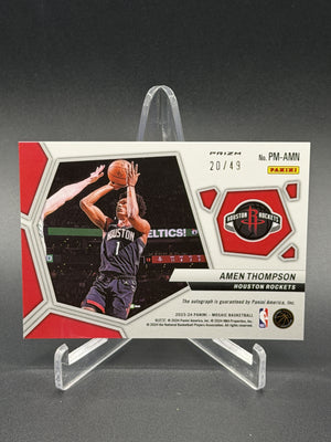2023-24 Panini Mosaic #PM-AMN Amen Thompson Pictographs Auto Blue #/49