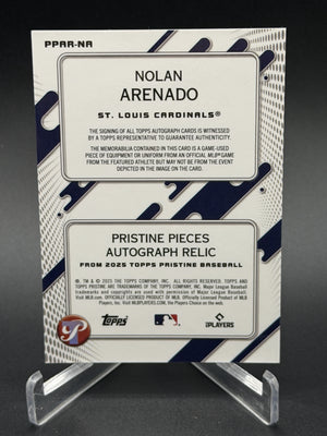 2025 Topps Pristine #PPAR-NA Nolan Arenado Auto Relics Blue Refractor /75