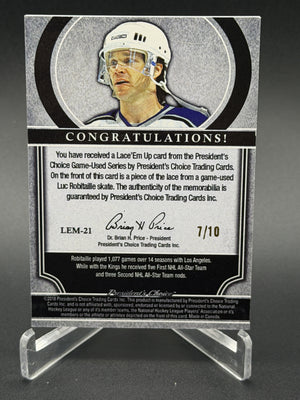 2018-19 President's Choice Game Used Lace 'Em Up Luc Robitaille Skate Laces /10