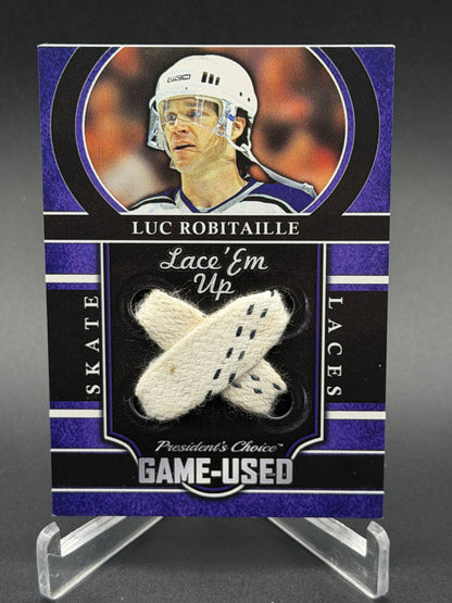 2018-19 President's Choice Game Used Lace 'Em Up Luc Robitaille Skate Laces /10