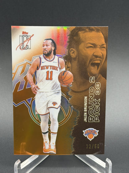2025 Topps Signature Class #58 Jalen Brunson Chrome Orange Refractor /50
