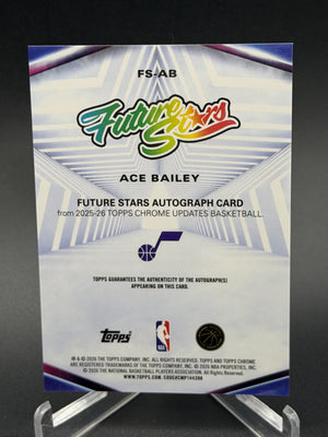 2025-26 Topps Chrome #FS-AB Ace Bailey Rookie Future Stars Autographs