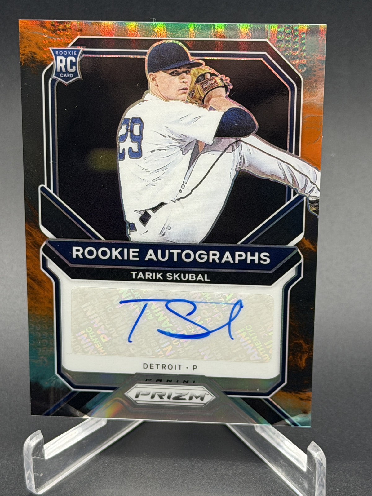 2021 Prizm #RA-TS Tarik Skubal Rookie Auto Cosmic Haze Prizm /50