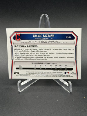 2026 Bowman #CPA-TB Travis Bazzana Chrome Auto Black X-Fractor /10