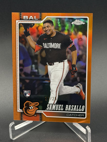 2026 Topps Chrome #7 Samuel Basallo Rookie RC TRUE Orange Refractor /25