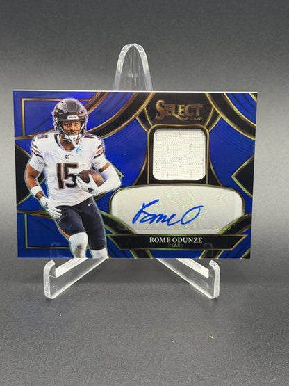 2025 Select #SME-ROE Rome Odunze Signature Memorabilia Blue Prizm #/149