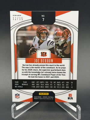 2025 Panini Honors #7 Joe Burrow Blue #/15