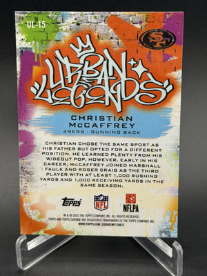 2025 Topps Chrome #UL-15 Christian McCaffrey Urban Legends