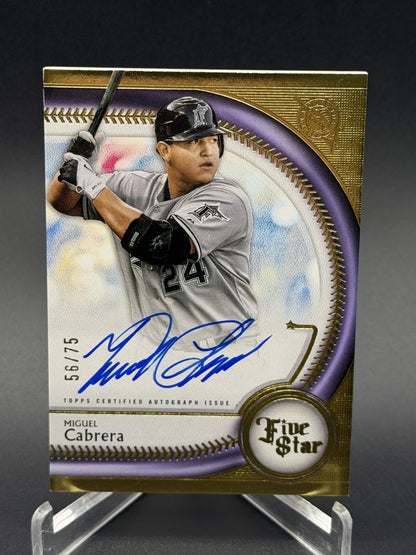 2025 Topps Five Star #FSA-MC Miguel Cabrera Auto /75