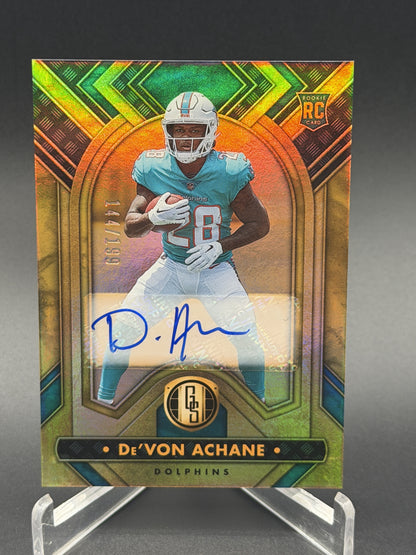 2023 Panini Gold Standard #132 De'Von Achane Rookie RC Auto /199