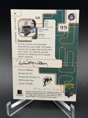 1999 SP Signature #JT Jason Taylor Autograph