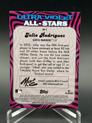 2023 Topps Chrome #UV-7 Julio Rodríguez Ultraviolet All-Stars