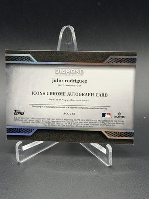 2024 Topps Diamond Icons #ACC-JRO Julio Rodríguez Icons Chrome Auto #/25