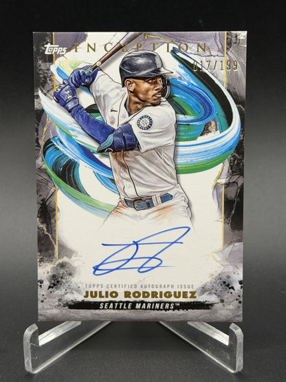 2023 Topps Inception #BRES-JR Julio Rodriguez Rookie Emerging Stars Auto #/199