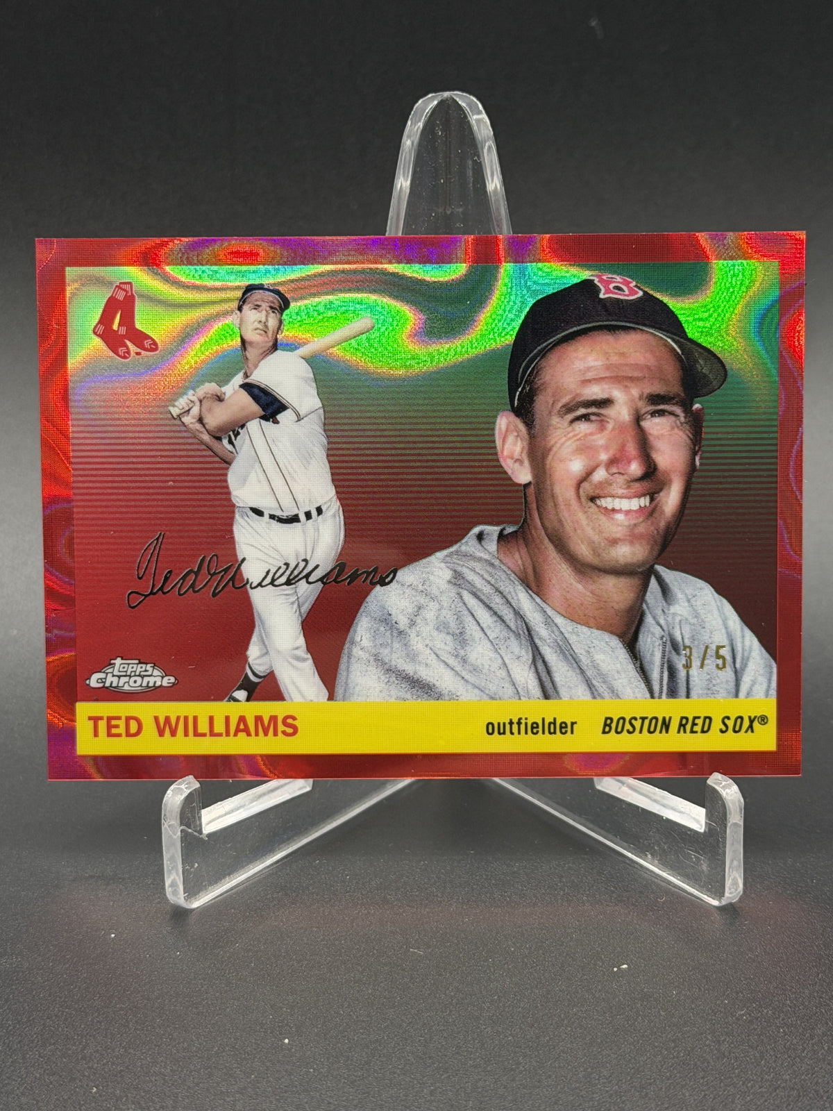 2025 Topps Chrome Platinum #351 Ted Williams Red Lava Refractor /5