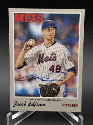 2019 Topps Heritage #ROA-JD Jacob deGrom Real One Auto