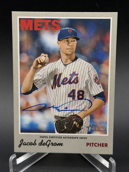 2019 Topps Heritage #ROA-JD Jacob deGrom Real One Auto