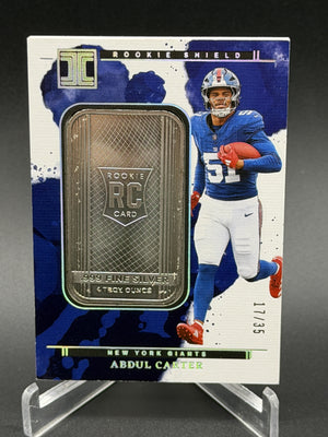 2025 Panini Impeccable #5 Abdul Carter Silver Rookie Shield #/35