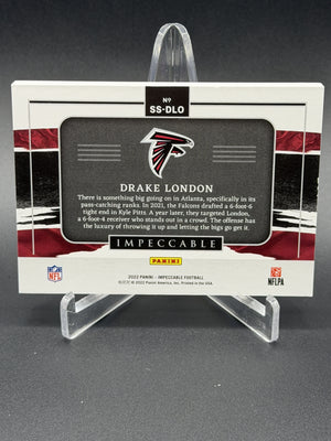 2022 Panini Impeccable #SS-DLO Drake London Rookie Silver NFL Shield /25