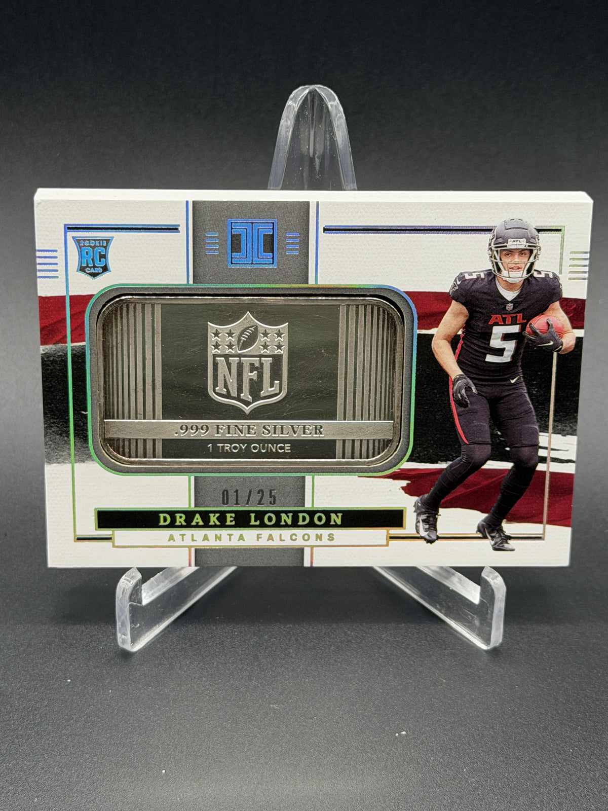 2022 Panini Impeccable #SS-DLO Drake London Rookie Silver NFL Shield /25